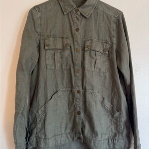 Level 99 Military-Style Field Jacket in Olive